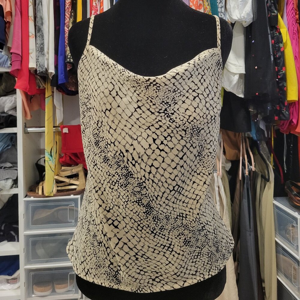 Banana Republic Silky Cowl-Neck Camisole Snakeskin Print